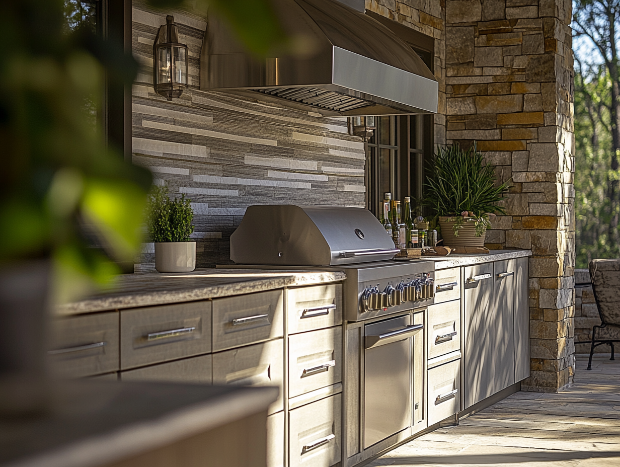 Outdoor kitchen - Precision Hardscape & Construction
