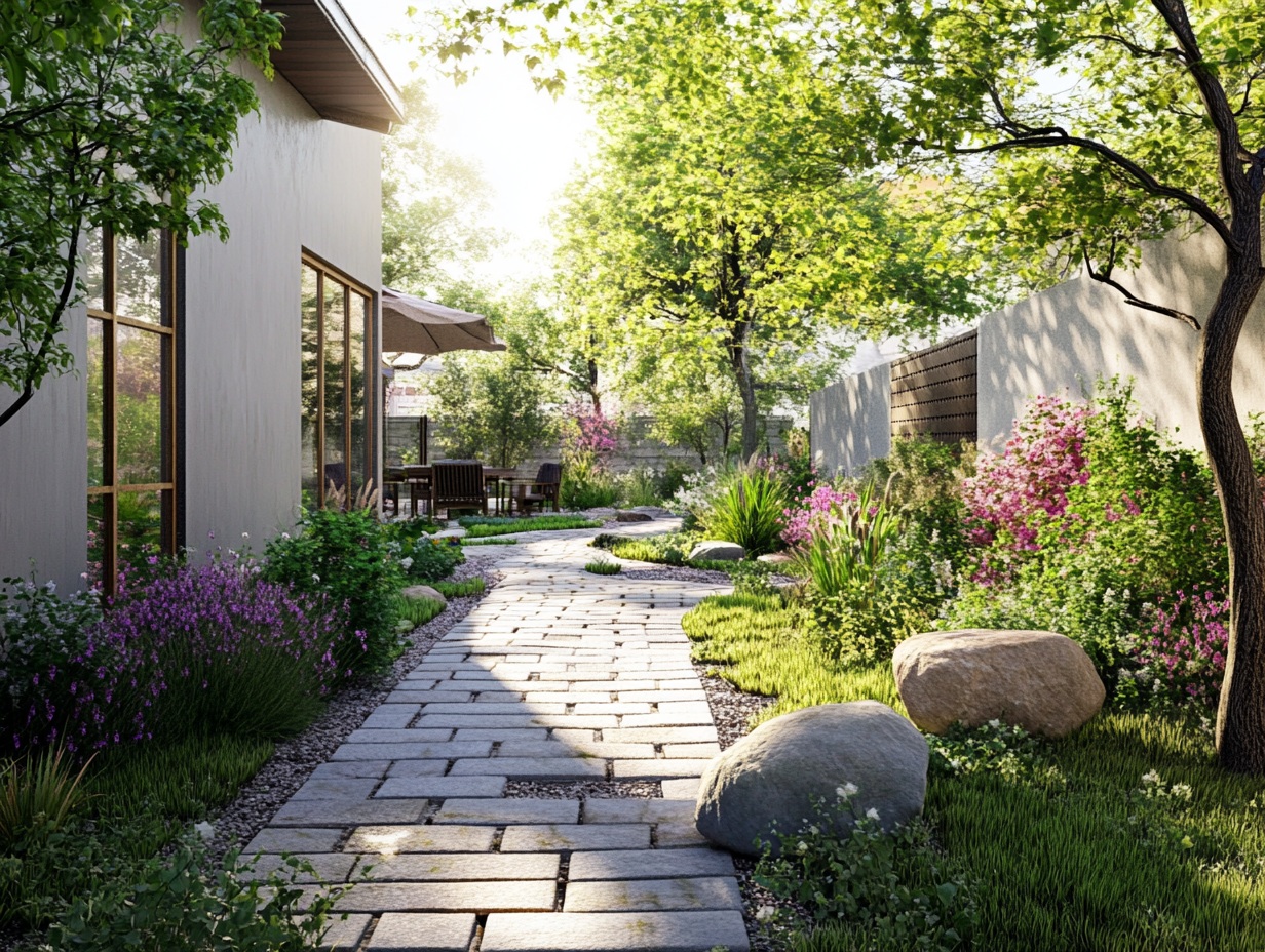 eco-friendly backyard hardscape design