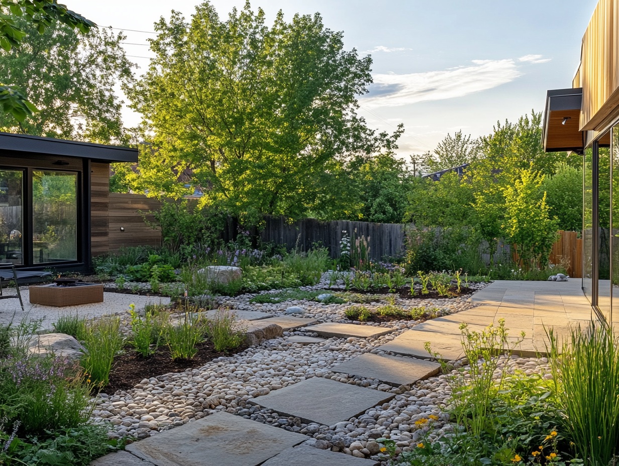 eco-friendly backyard hardscape design