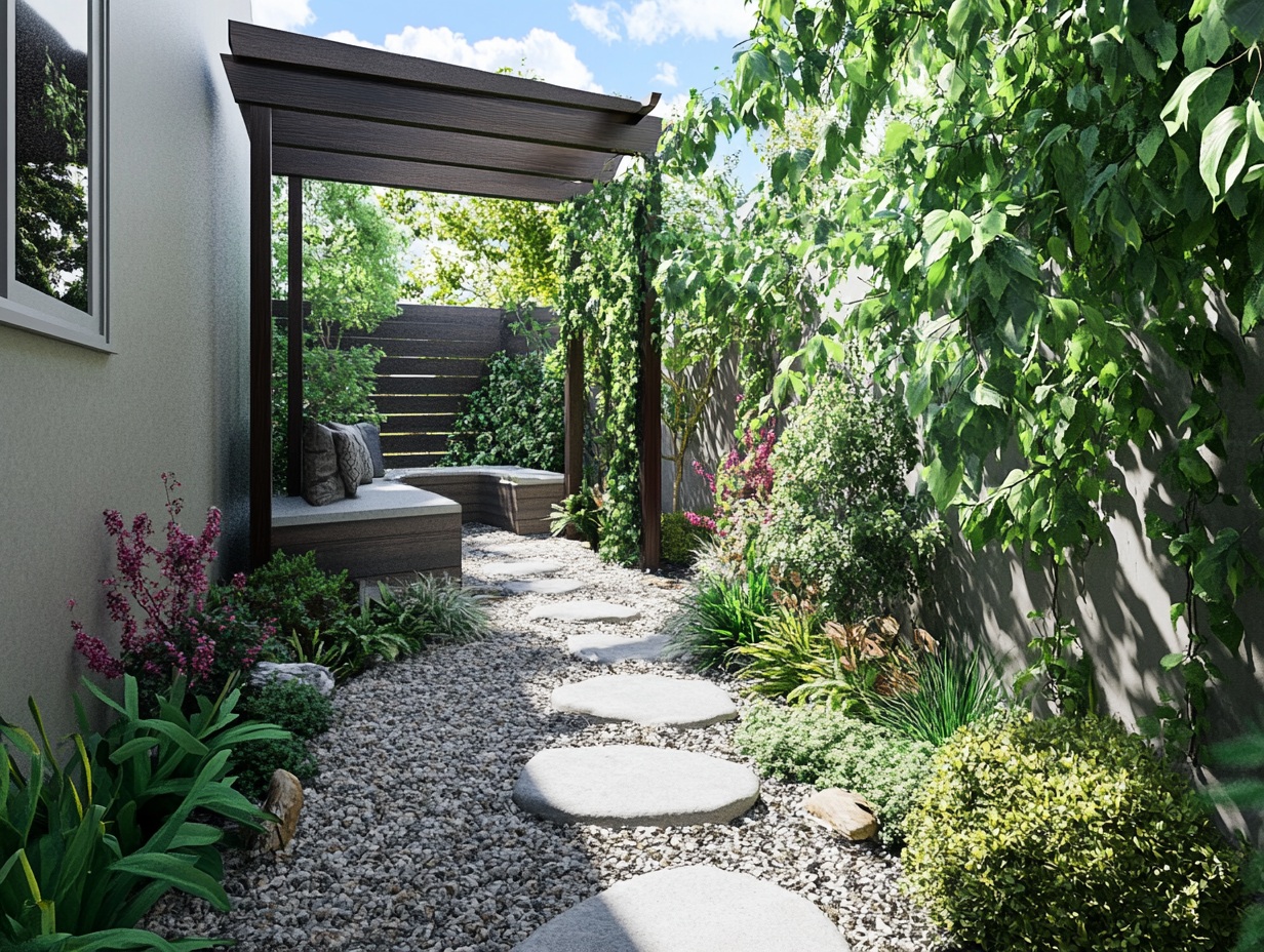 side yard hardscape transformation