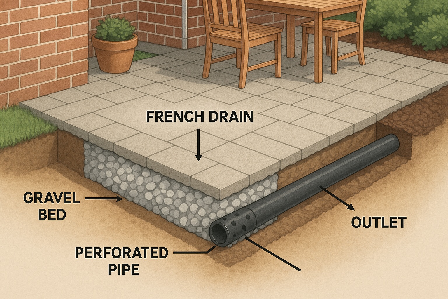 Backyard French Drain System