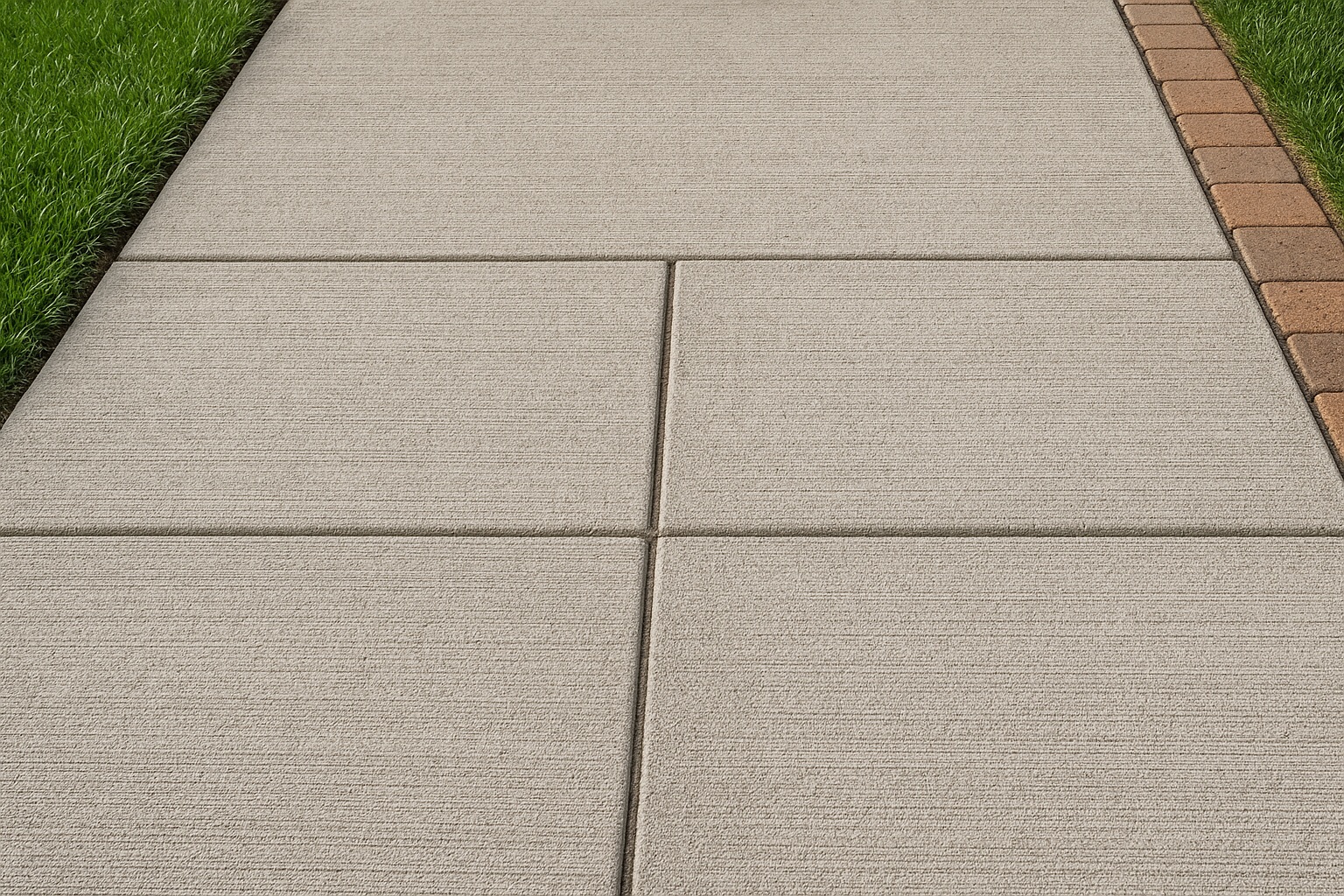 Brushed Concrete Driveway