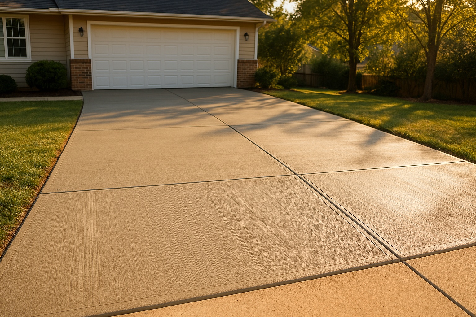 Fresh Concrete Driveway