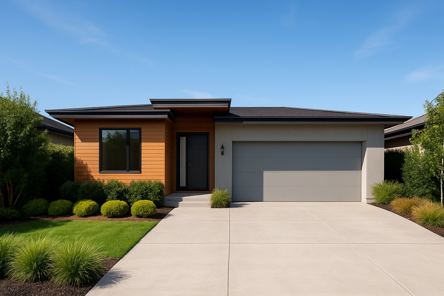 Modern Home Driveway