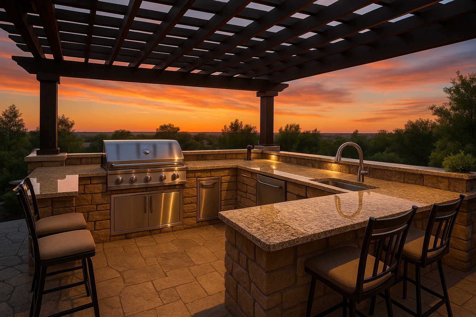 Sunset Outdoor Kitchen setup