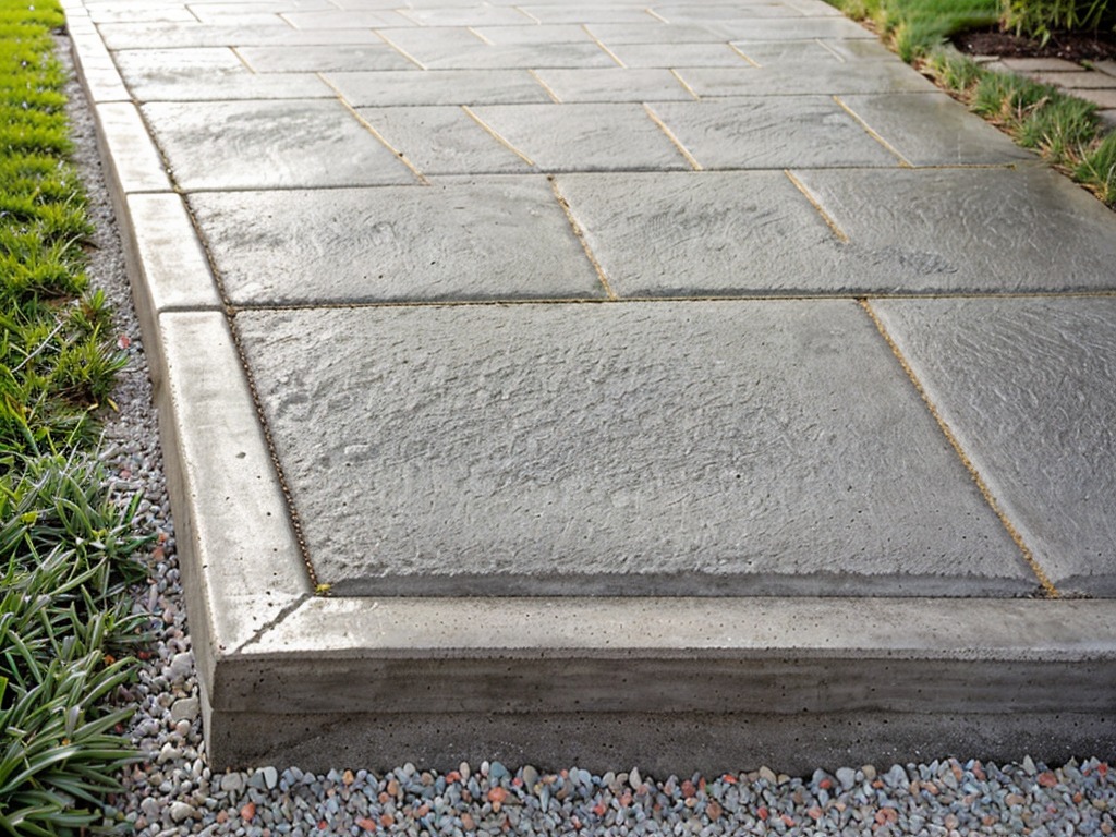 concrete driveway close-up
