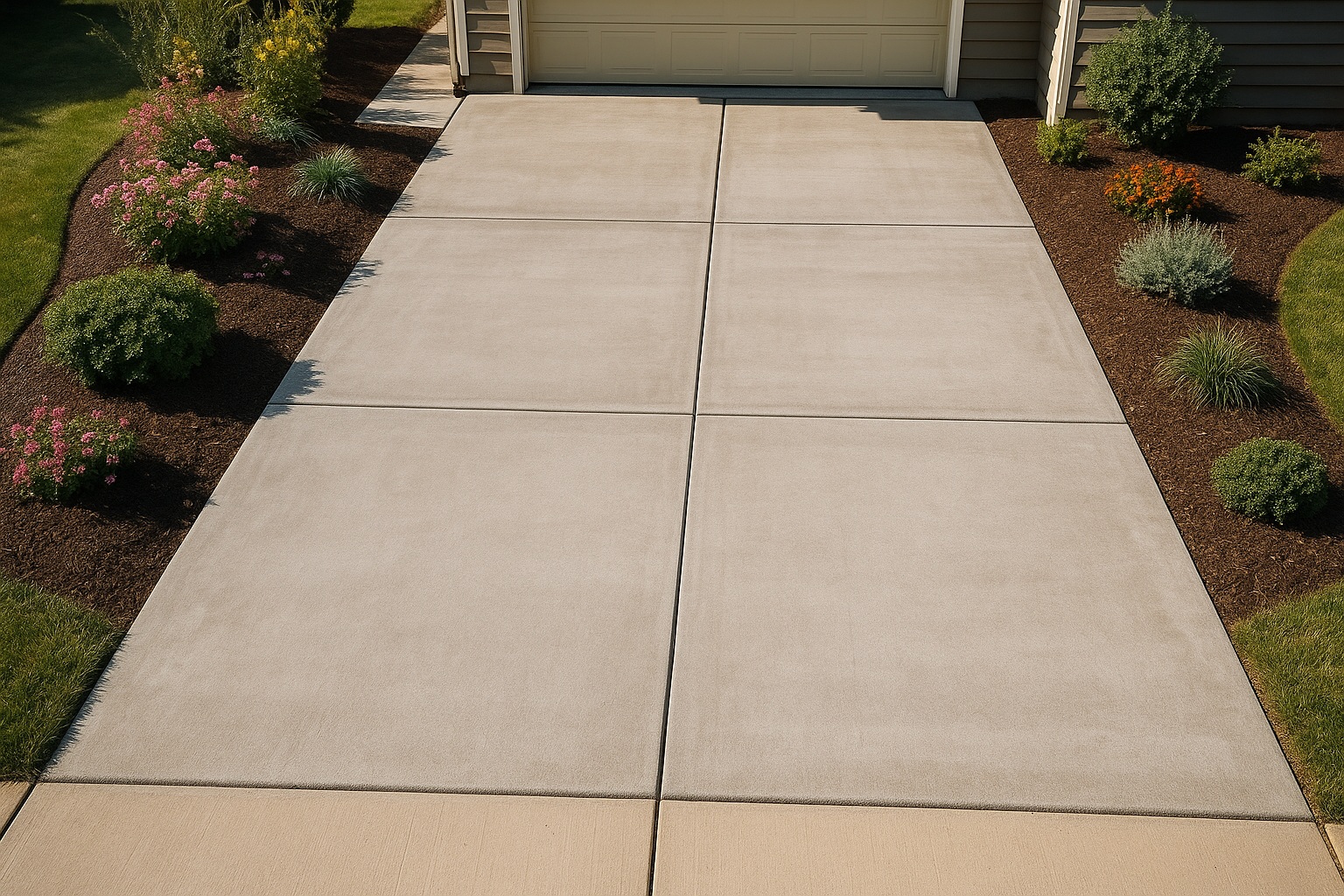 Concrete Driveway Aerial View