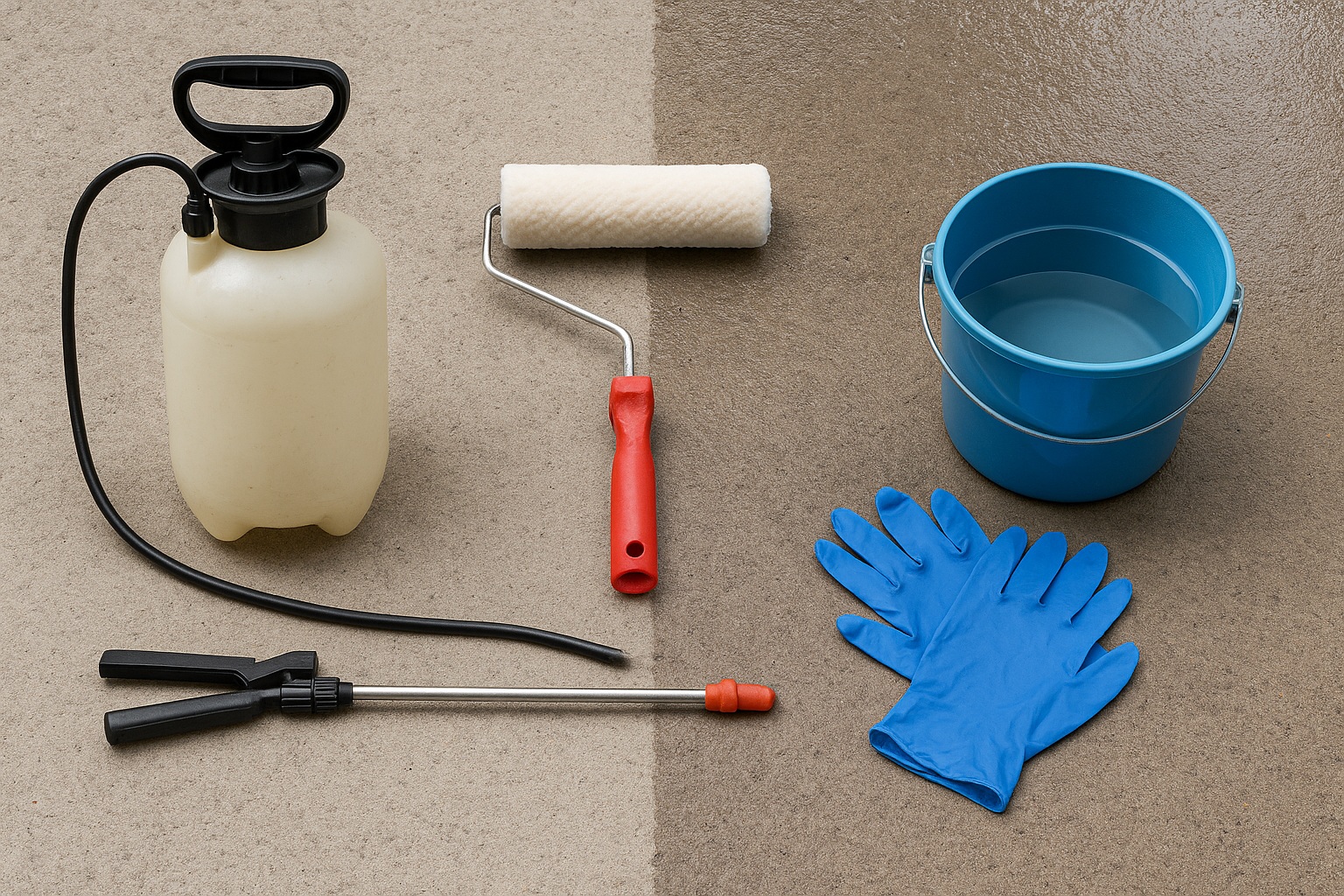 Concrete Sealing Tools Display