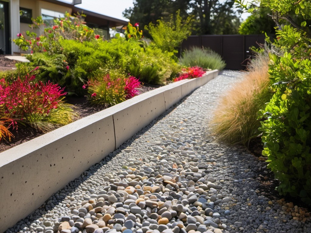 pervious concrete walkway with visible aggregates