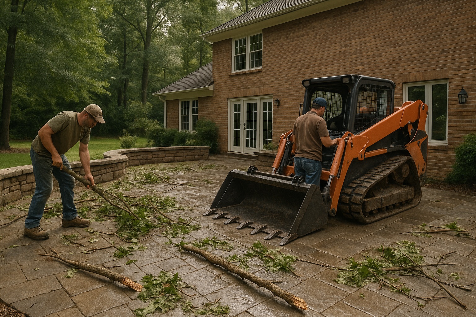 Backyard Storm Cleanup