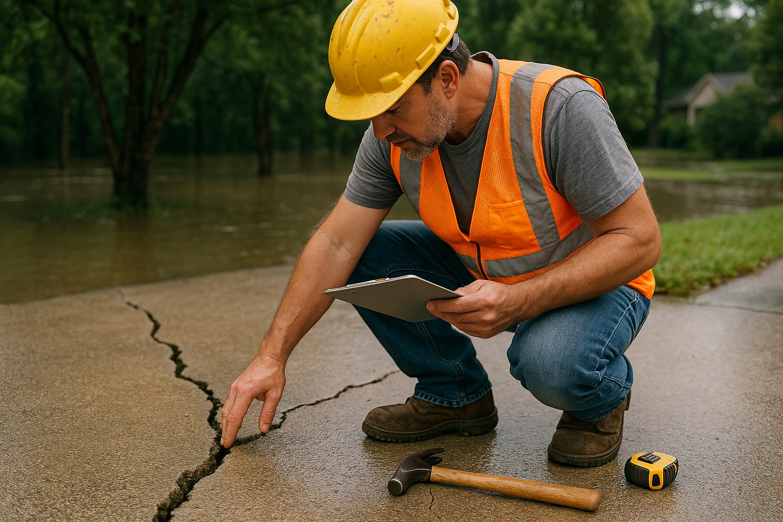 Driveway Crack Inspection