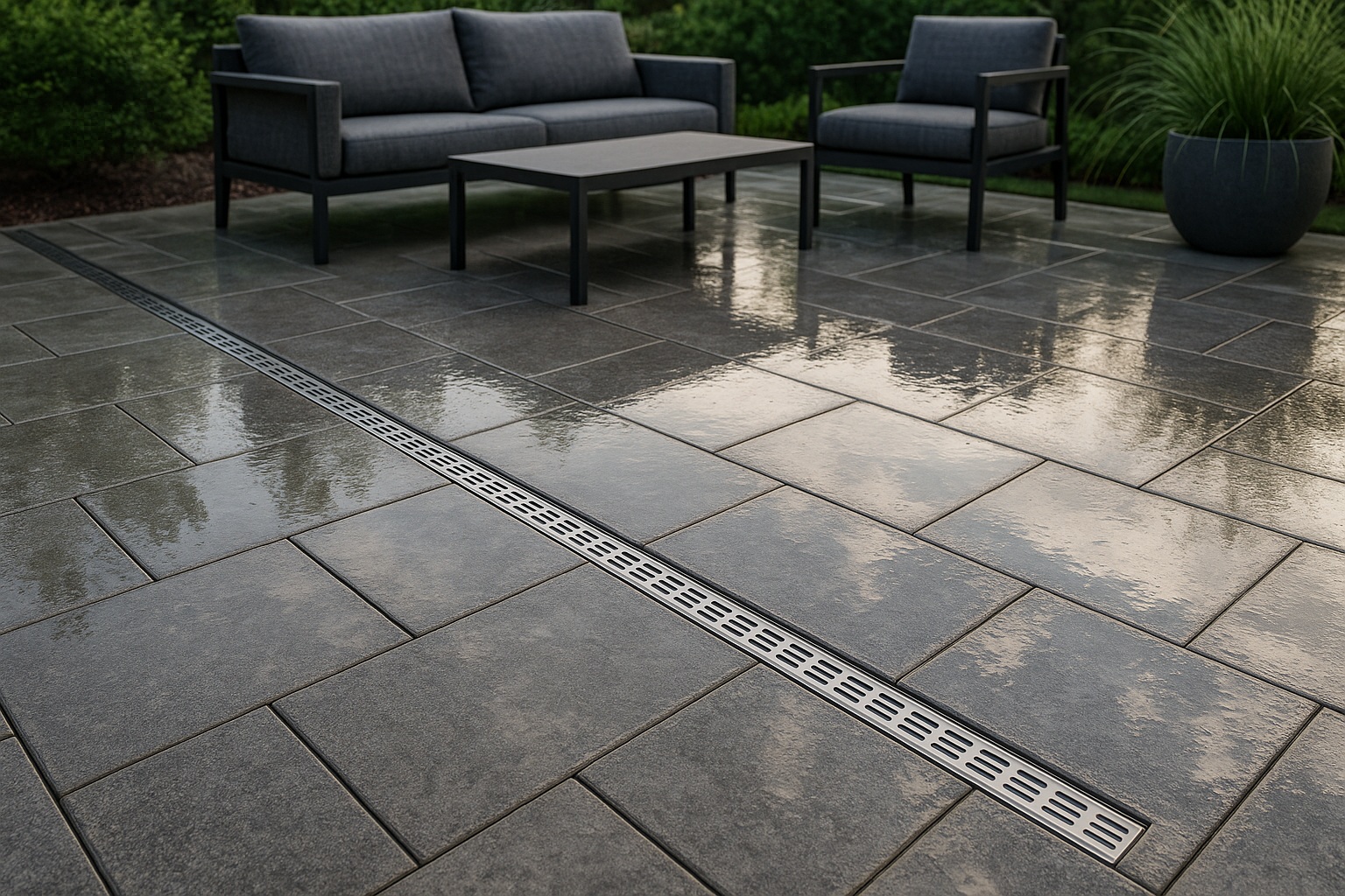 Wet Patio Reflections