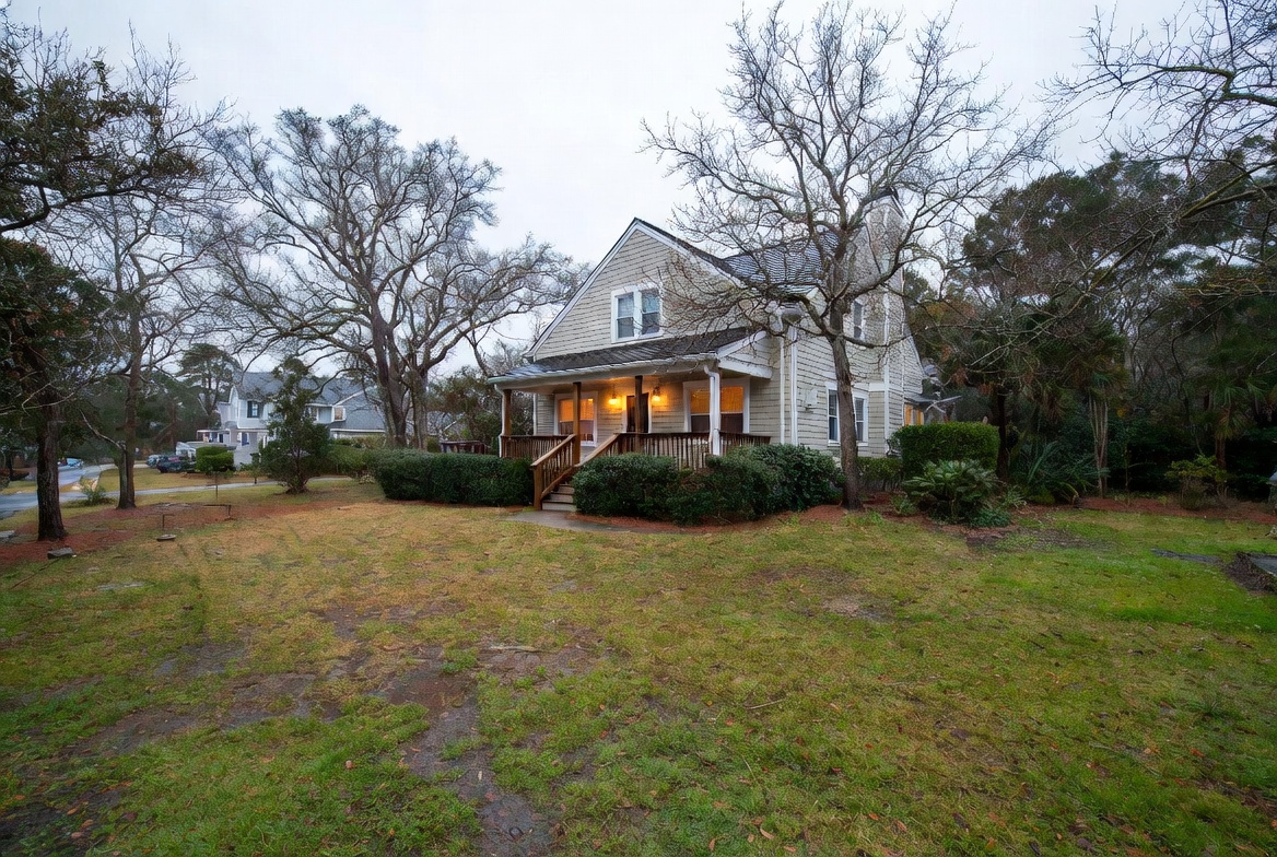 single-family home with drainage issues