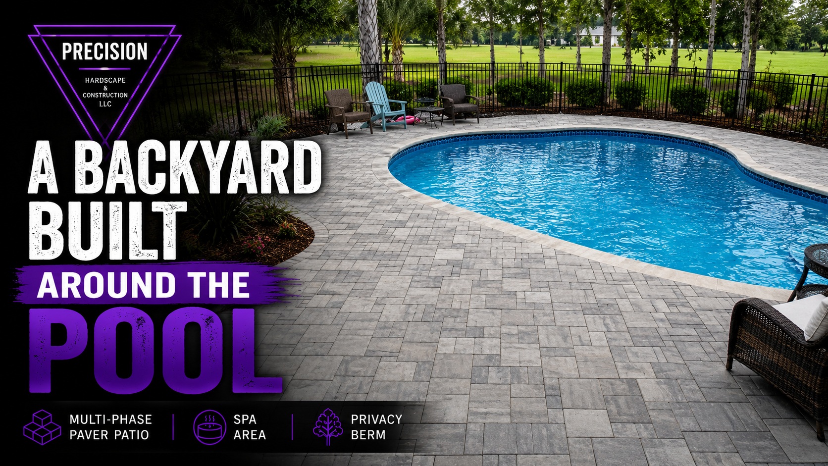 multi-phase outdoor living build featuring a paver grilling patio
