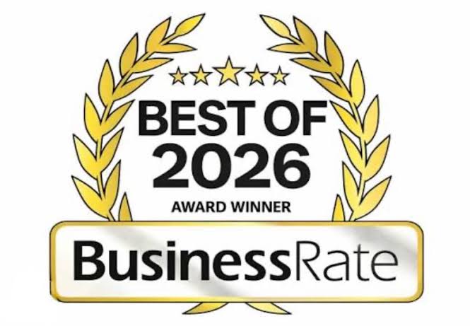 BusinessRate Best of 2026 Award Winner badge for Precision Hardscape & Construction, Best Landscape Designer in Brunswick County